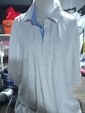 Walter Hagen Womens Short-Sleeve Polo Shirt Drywick - White with Gray